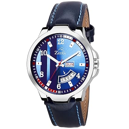 ZR7095 Leather Strap Day and Date Boys Watch - for Men