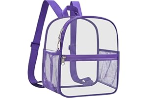 USPECLARE Clear Backpack Stadium Approved 12X11x6, Waterproof Clear Bag Stadium Backpack for Concert Work Sport Event