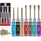 INJORA 7 PCS Colorful Short Handle RC Hex Nut Driver Tool Set, 2.0 2.5 3.0 3.5 4.0 4.5 5.0 BOX Socket Driver Set, RC Car Repair Tools Kit For 1/18 1/24 RC Mini Crawler Car SCX24 TRX4M AX24 Ascent18