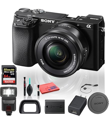 Amazon.com : Sony a6100 Mirrorless Camera with 16-50mm Lens, 128GB