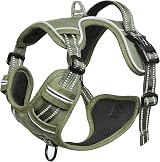 HEELE Dog Harness Small Medium No Pull Padded Reflective with Handle Green XS view 5