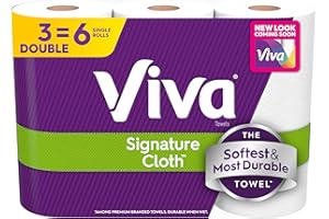 Viva Signature Cloth Paper Towels, 3 Double Rolls, 86 Sheets per Roll