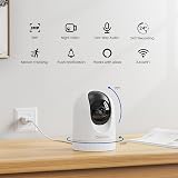 Cinnado 2K Pet Camera Indoor Security Camera 360 WiFi Motion Tracking 2-Way view 2