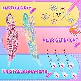 Jovicos 5D Diamond Painting Bookmarks Kit Feather Shape 6 Pcs for Girls view 3
