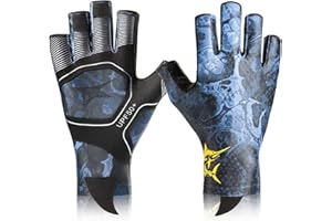 ACESHIP Fishing Gloves UPF50+ Fishing Gloves UV Protection Gloves Hunting Gloves Men Women for Outdoor, Rowing, Kayaking
