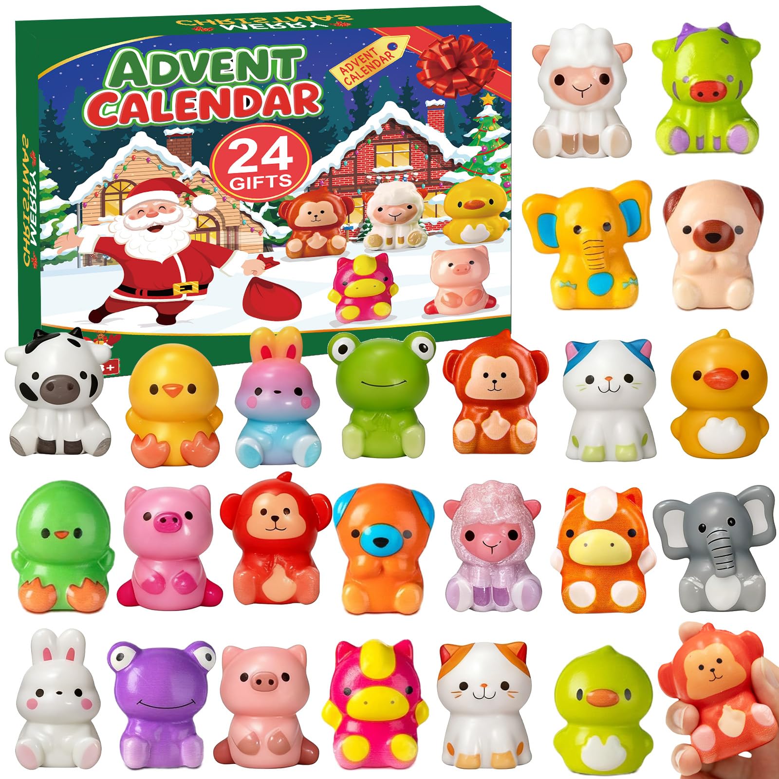 Photo 1 of *USED*
24 Days 2025 Christmas Advent Calendar with 24 Slow Rising Toys,Squishy Stress Relief Toys for Kids or Teens,Christmas Countdown Party Favors & Gifts