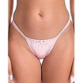 Satini Women's Tanga Bikini Briefs Satin Panties