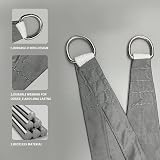 IOAOI Sun Shade Sail 3m x 4m x 5m Grey Right Angle Waterproof UV Block view 2