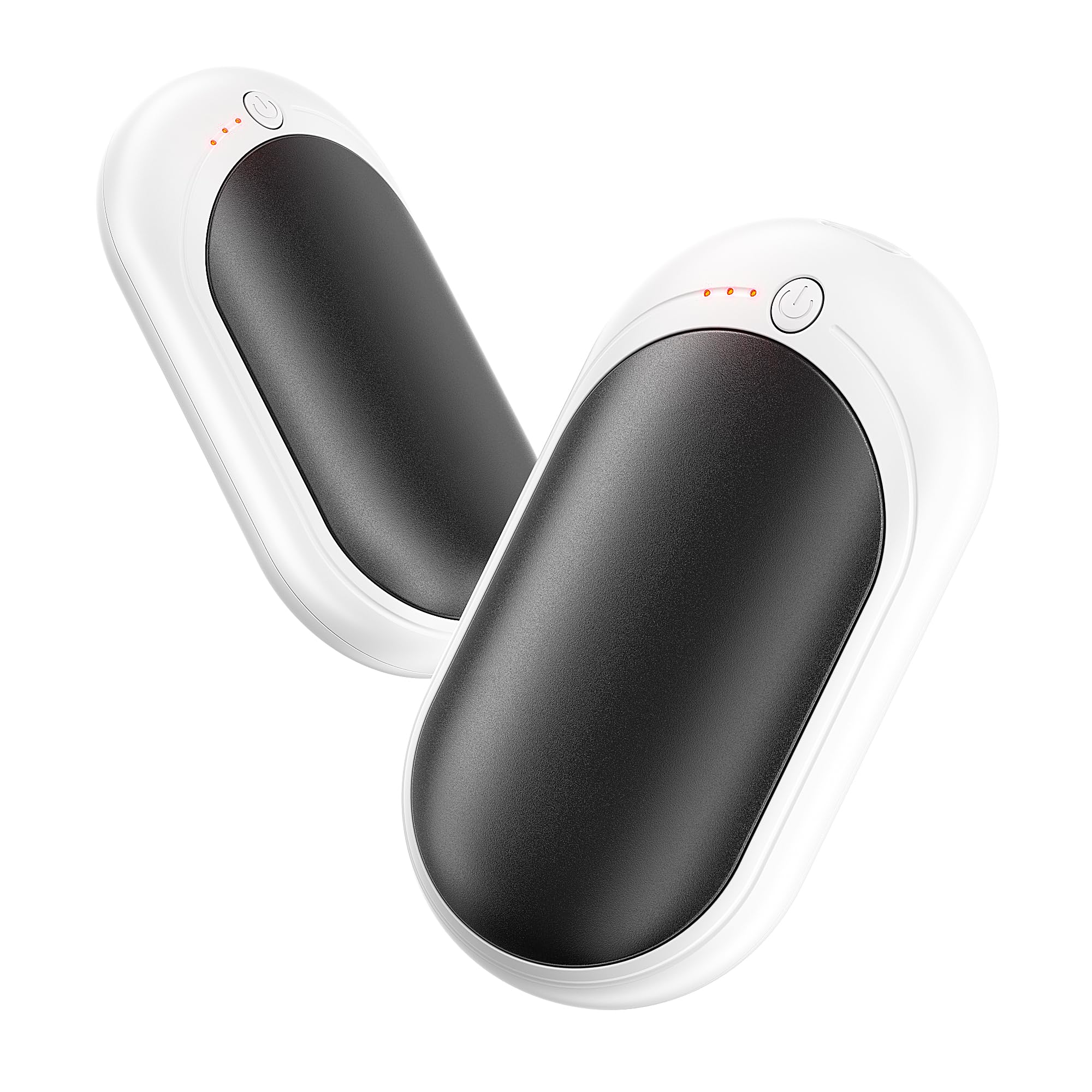 Mytrix Rechargeable Hand Warmers 2 Packs, Upgrade 2 in1 6000mAh Hand Warmer, Portable USB Reusable Handwarmer for Outdoor Camping, Skiing, Hunting, Golf, Gift for Women Kid