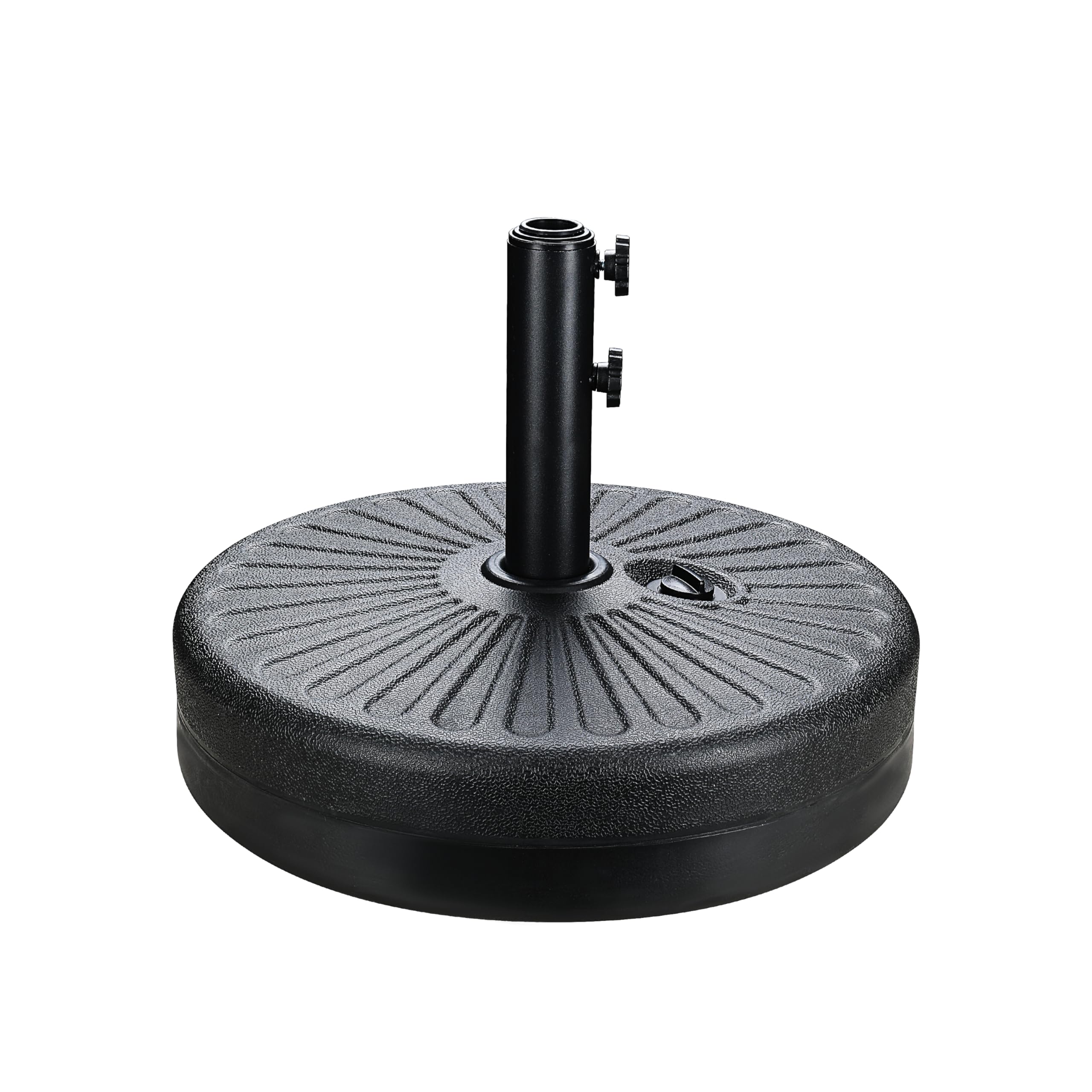 Photo 1 of InfiniPower 50Lbs Capacity Fillable Heavy Duty Umbrella Base Stand for Outdoor Lawn, Patio, Deck, Poolside, Black1