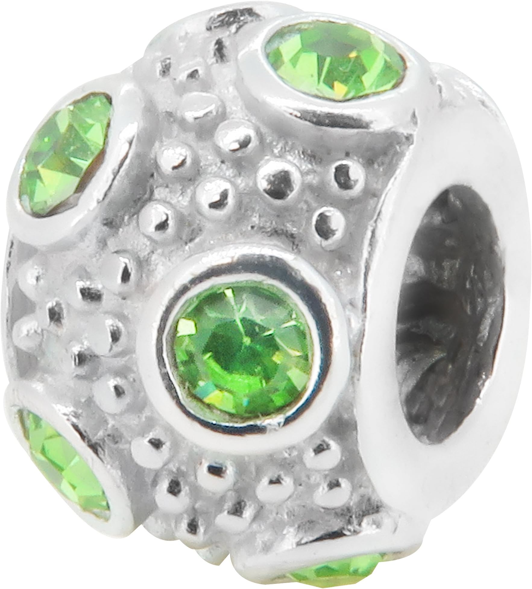 Zable Sterling Silver August Crystal Ball Non-oxidized Bead / Charm