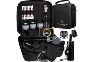 Coralogo Golf Gift for Men and Women - Golfing Accessories Kit Golf Gift Set for Birthday Valentines Day with Handy Case, Balls, Tees, Divot Tool, Score Counter, Club Cleaner, Towel, Card for Golfer