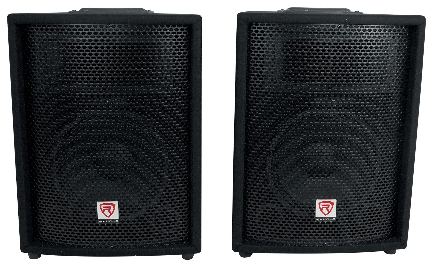 Rockville Package PA System Mixer/Amp+10" Speakers+Stands+Mics