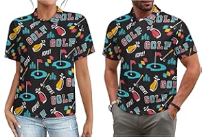 GokePoyan Matching Golf Shirts for Couples,Funny Golf Shirt for Men Women His and Hers Matching Outfits,Moisture-Wicking