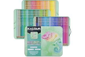 KALOUR PDAS 72+2 Count Macaron Pastel Colored Pencils for Adult Coloring Books, Artists Soft Core, Ideal for Drawing Blending