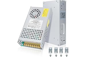 VIXKPIRR New Version DC 12V 50A 600W Power Supply, 110V AC to 12V DC Converter Transformer Adapter SMPS Switching Power Supply Max 50A 600W for LED Strip 3D Printer CCTV Motor Pump