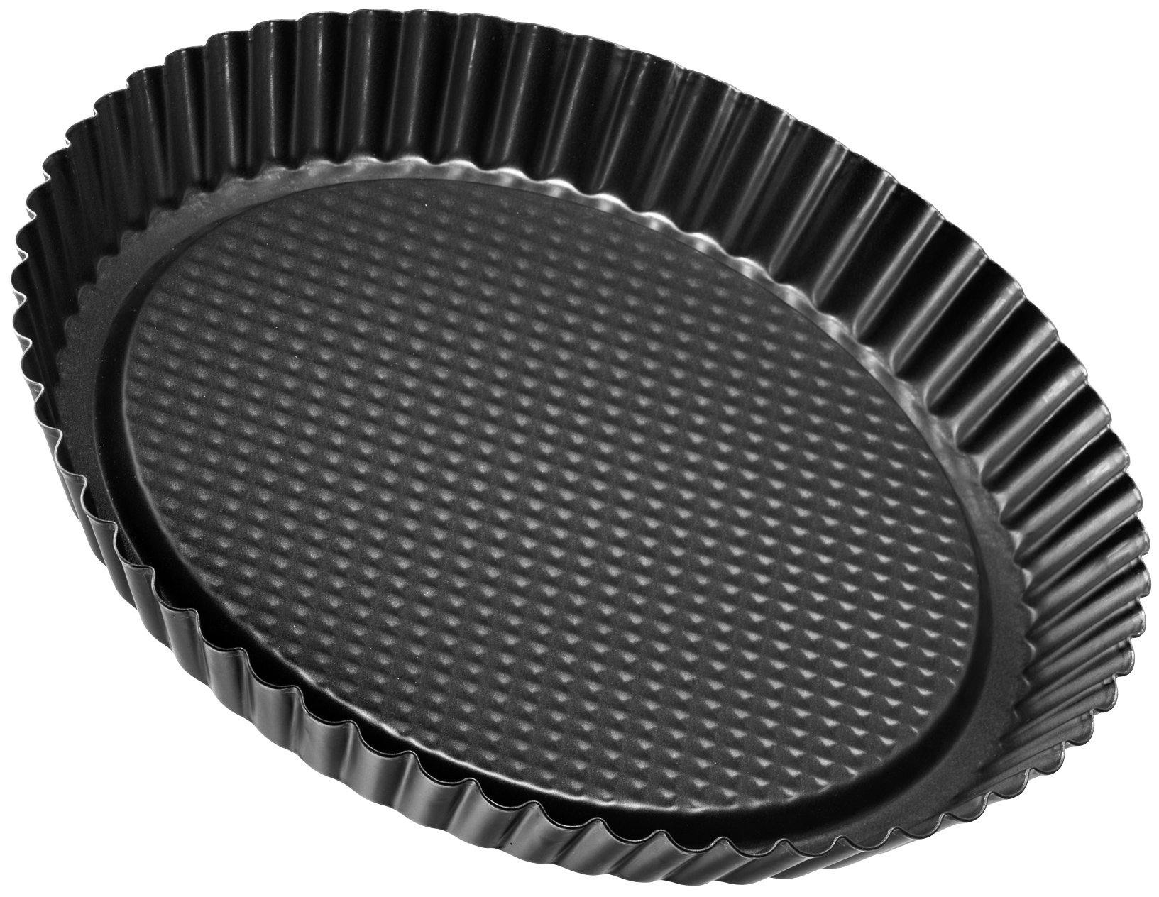 Zenker Pie Pan, Stainless Steel, Black/Metallic, 28 cm Diameter
