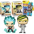 My Hero Academia Funko Pop Set - Bundle with 2 MHA Figures Featuring Izuku Midoriya Deku w/Gloves and Sir Nighteye Plus Phone Wallet, More | My Hero Academia Funko Anime Figures