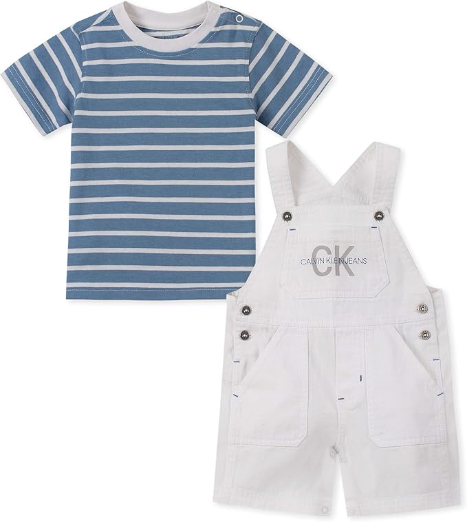 Calvin Klein Baby Boys 2 Pieces Shortall Clothing