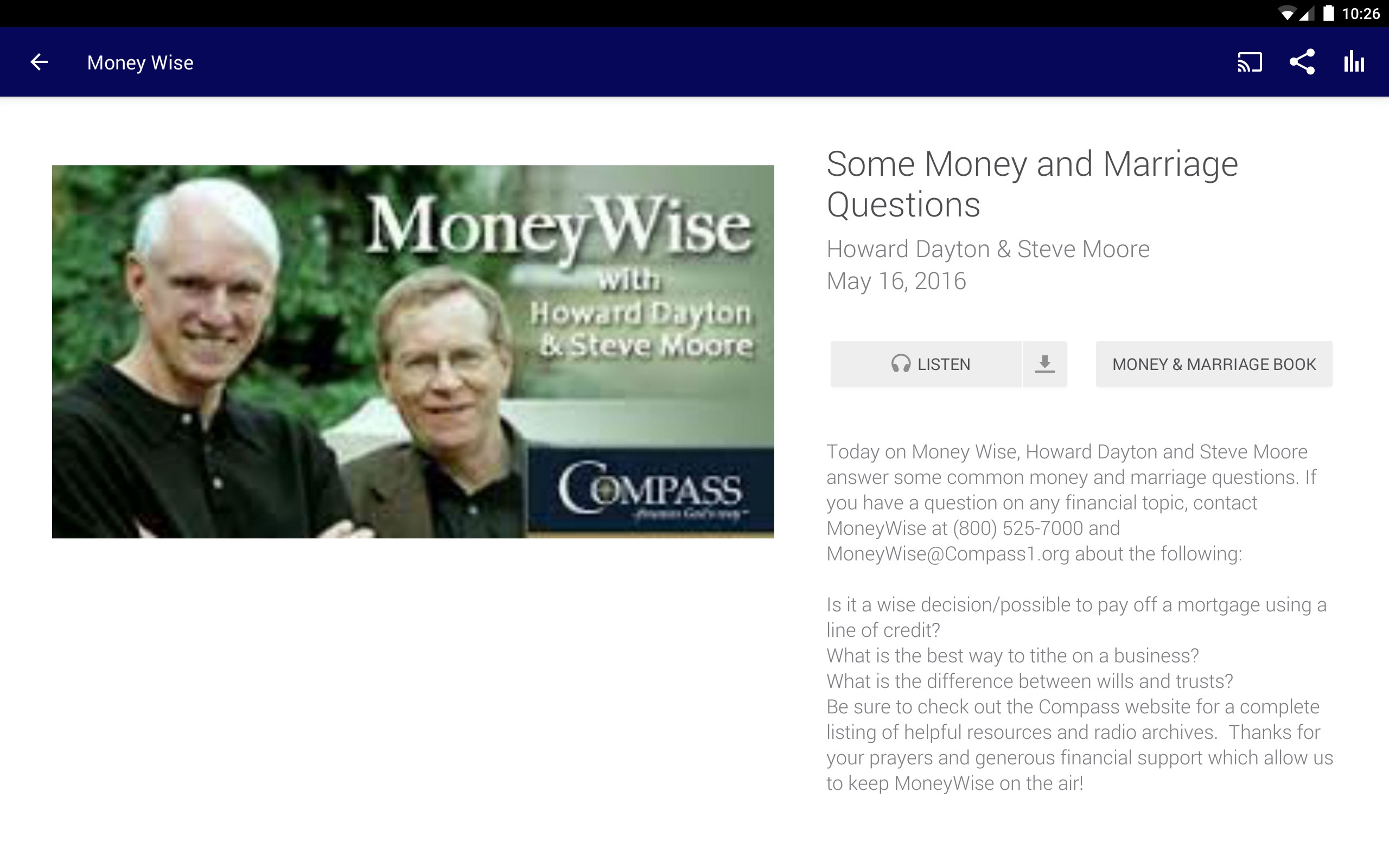 Moneywise live moody radio