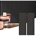 UMIACOUSTICS Wood Wall Panels, 2 PCS Diffusion Panels, 47.2” x 15.7” Sound Proof Panels for Home Office Cinema (Ebony)