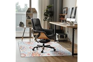RIMAYA Office Chair Mat for Hardwood Floor, Anti Slip Hi-Q Desk Chair Mat for Hardwood & Low-Carpeted Floors, Easy to Clean Computer Floor Mat Protector Rug for Gaming Rolling chair on Hard wood Floors