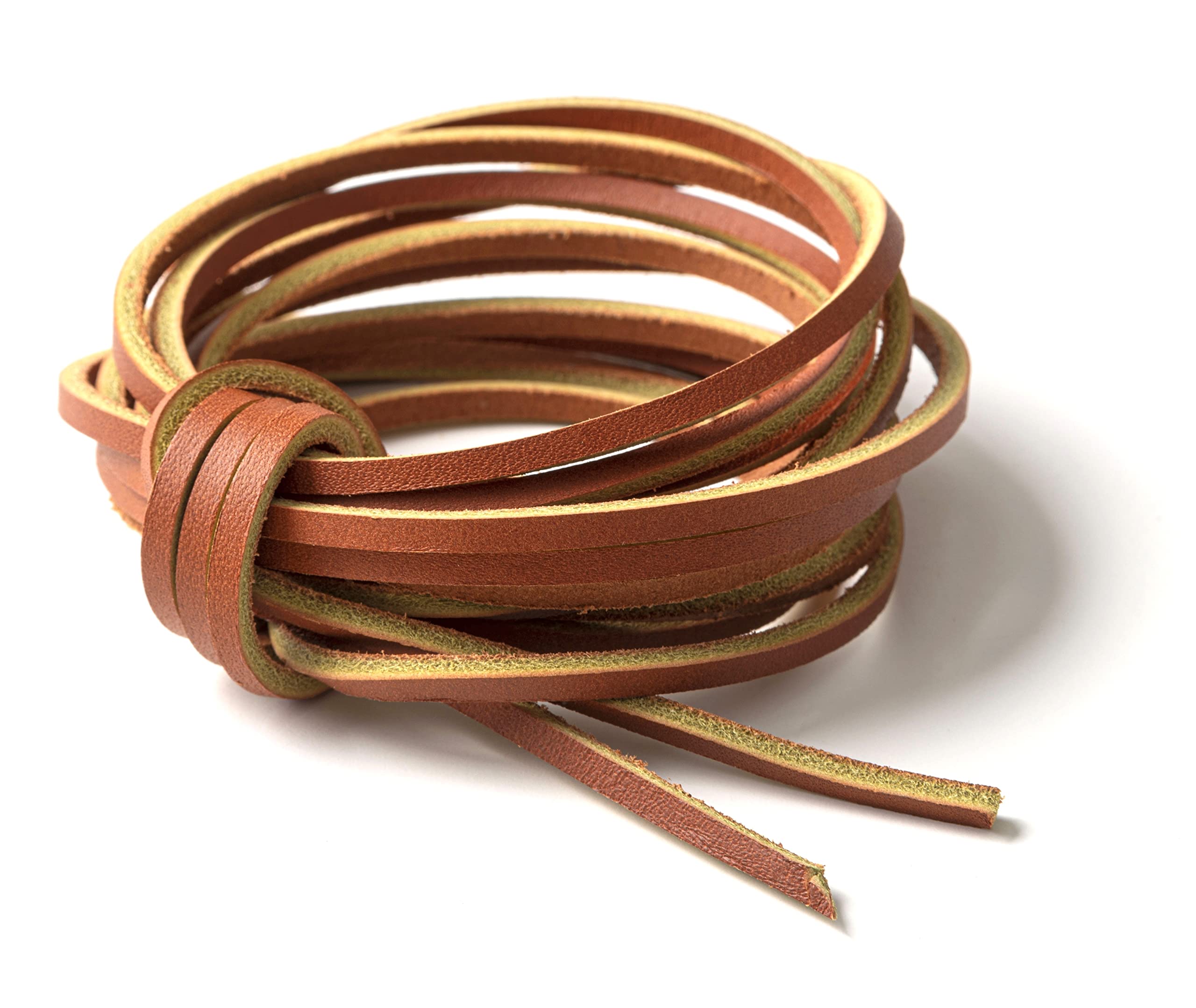 IPEA Genuine Leather Cord for DIY, Crafts, Crafts and Decorations - Made in Italy - Length 3 meters x 3 mm - Color Brown Br.