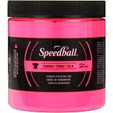 Speedball 004687 Fluorescent Screen Printing Ink, 8 fl. oz., Hot Pink