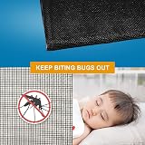 NeatiEase Adjustable Magnetic Window Screen 90x140 cm White Frame Black Mesh view 3