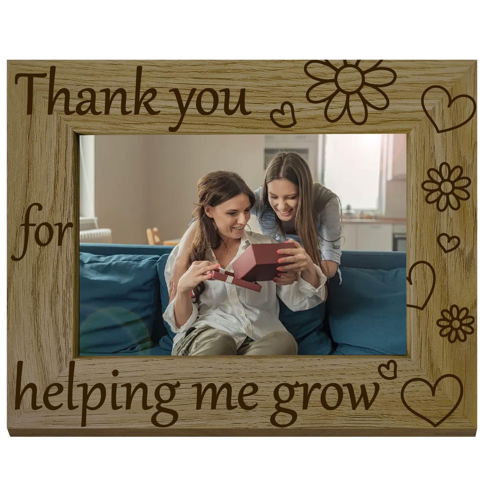 CREATCABIN Parents Photo Frame Wood Picture Frame Personalised Quote Photo Frame Memorial Tabletop Keepsake Suit 4"x6" Picture Desk Decor Gift for Mother Father Mother's Day Father's Day 6x8 Inch