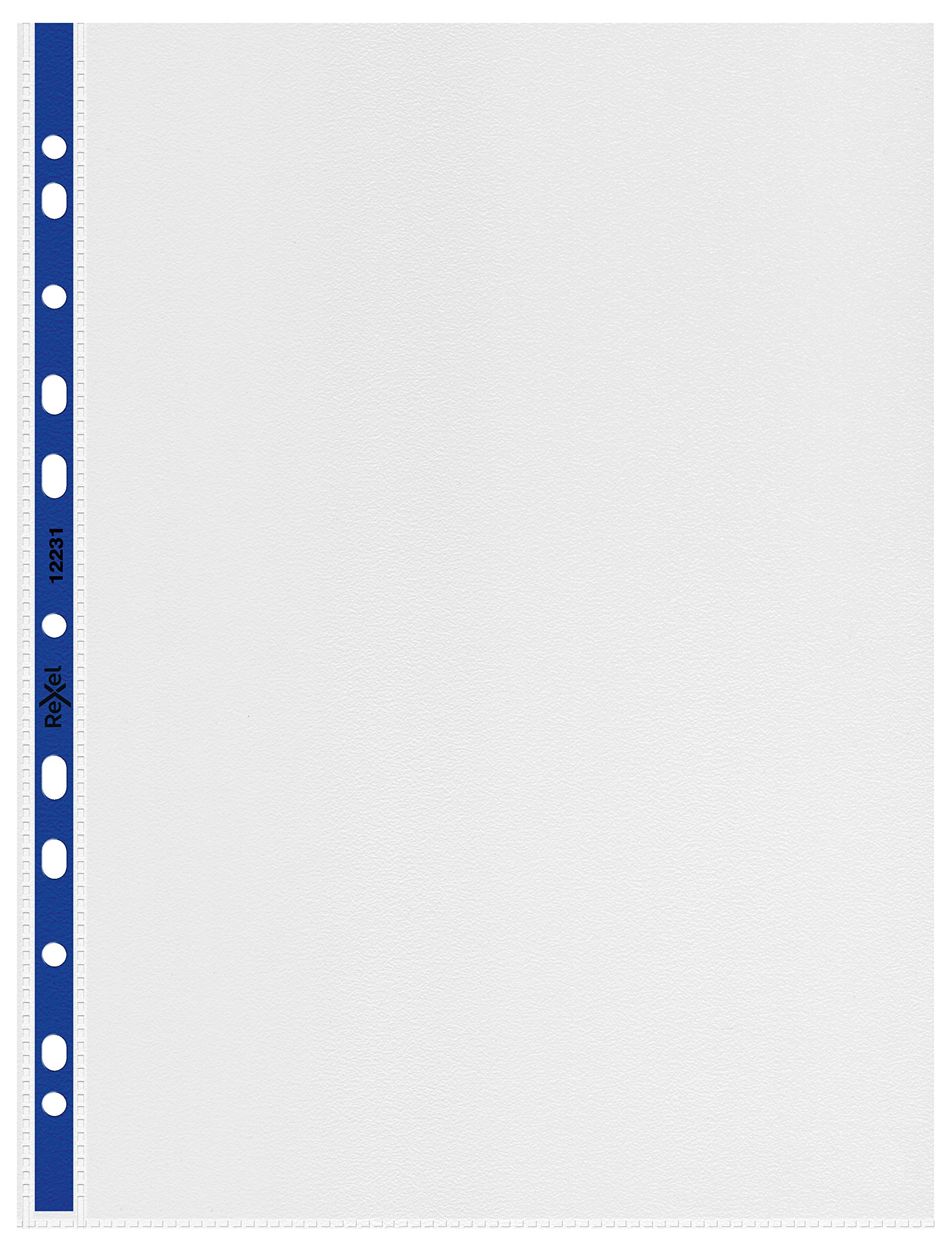 Rexel Quality A4 Punched Pockets with Blue Spine, Embossed, Pack of 25, 12233 — image 1