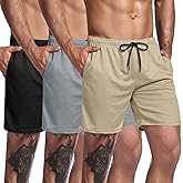 COOFANDY Men's 3 Pack Workout Gym Shorts Mesh Athletic Shorts Lightweight Bodybuilding Training Short Pants with Pockets