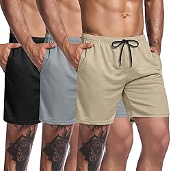 COOFANDY Men's 3 Pack Gym Workout Shorts Quick Dry
