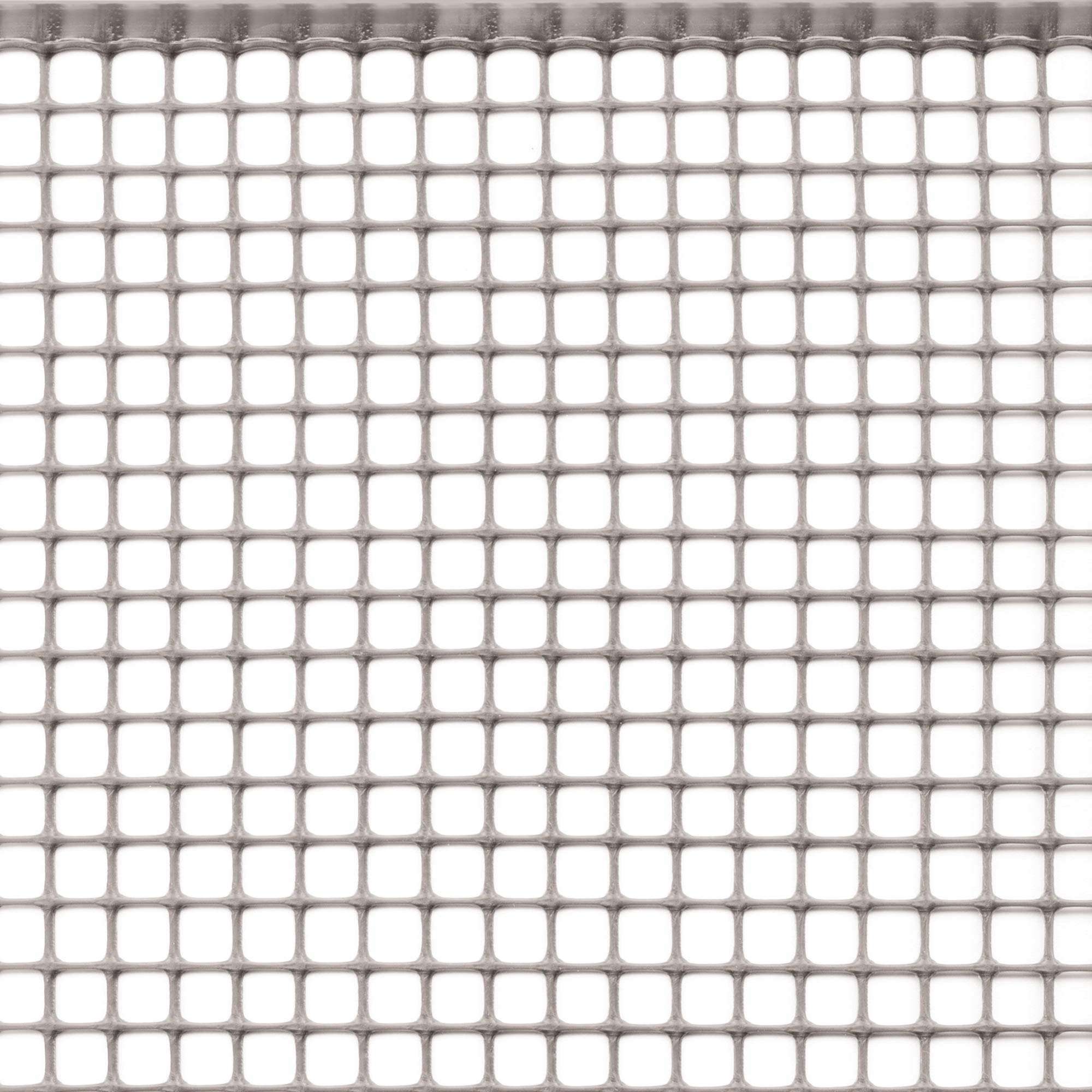 TENAX Quadra 10 Silver 0.50 x 5 m Plastic Protective Net Multi-Purpose Net with Square Mesh to Protect Balconies, Fences and Railings