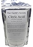 Citric Acid - 1 Pound Food-grade - 100% Pure Powdered Crystals - Our Earth's Secrets