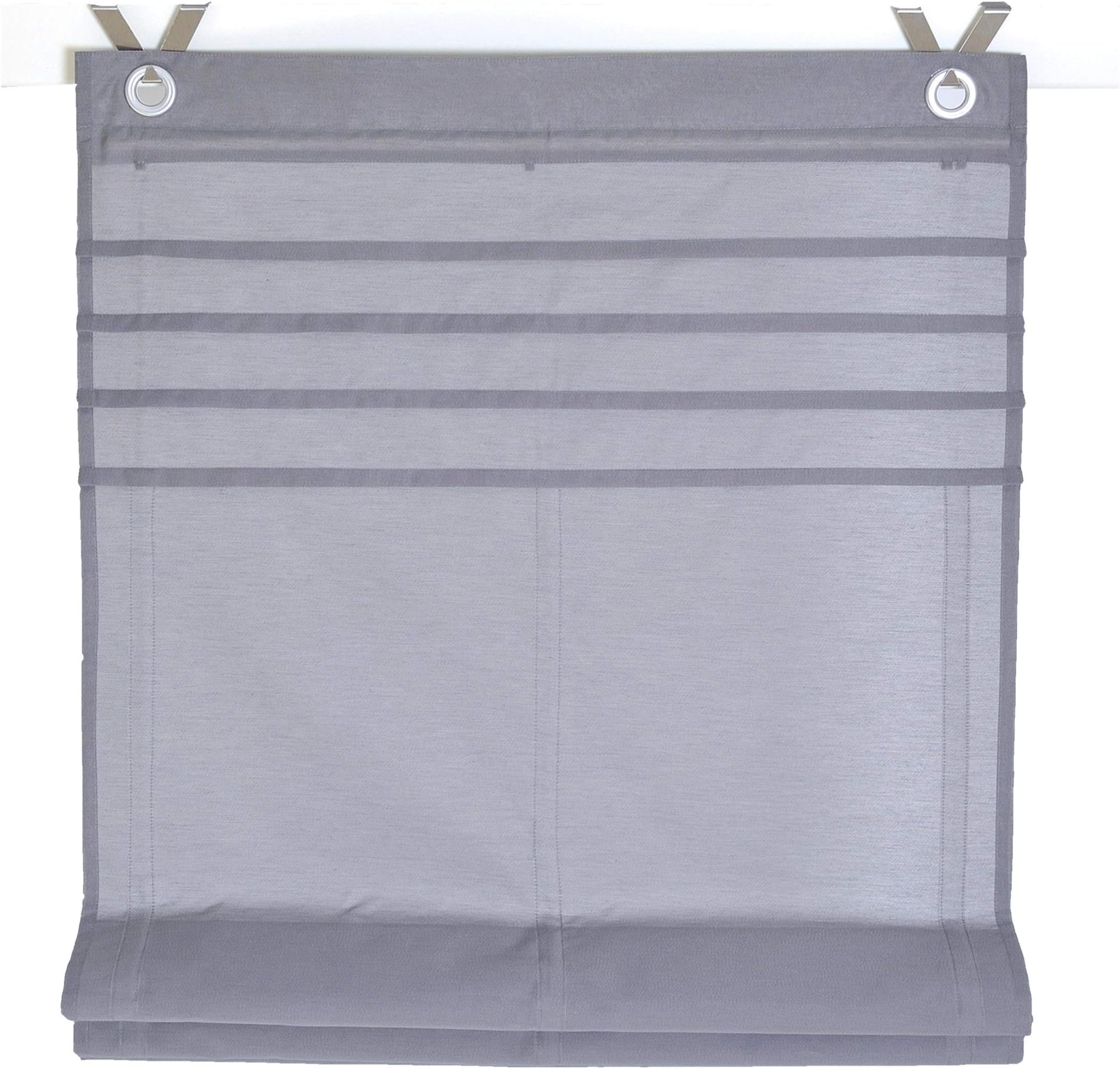 Kessy Biese roman blind grey with grommets - approx 100 * 140 cm