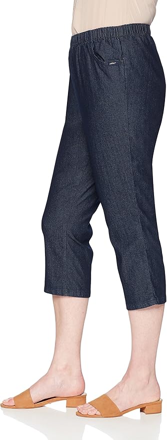 pull on stretch denim capris