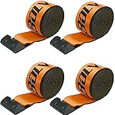 Bolvixor 4 Pack 4" x30' Winch Straps with Flat Hooks, 16200LBS Break Strength Heavy Duty Tie Down Straps for Flatbed Trucks, Trailers, Cargo Control