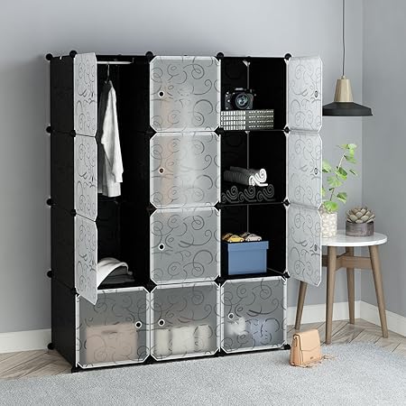 Tespo Interlocking Storage Cube Organizer Modular Shelving Storage