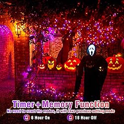 200 LED Halloween Lights Outdoor, 66ft Halloweem