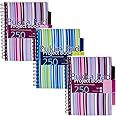 Pukka Pad, A5 Striped Project Notebook 3-Pack - 21 x 14.9cm - Wirebound Notebook with 8mm Feint Ruled Lines on 80GSM Paper – Includes 3 Repositionable Dividers with Storage Pockets - 250 Pages
