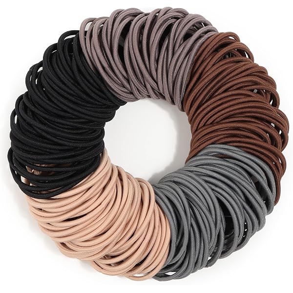 La Tartelette Haargummis 4mm – 20 Stück Beige, Elastische Haarbänder Ohne Zugschmerz