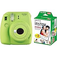 Fujifilm Instax Mini 9 Instant Camera (Lime Green) with Film (20 Shots)