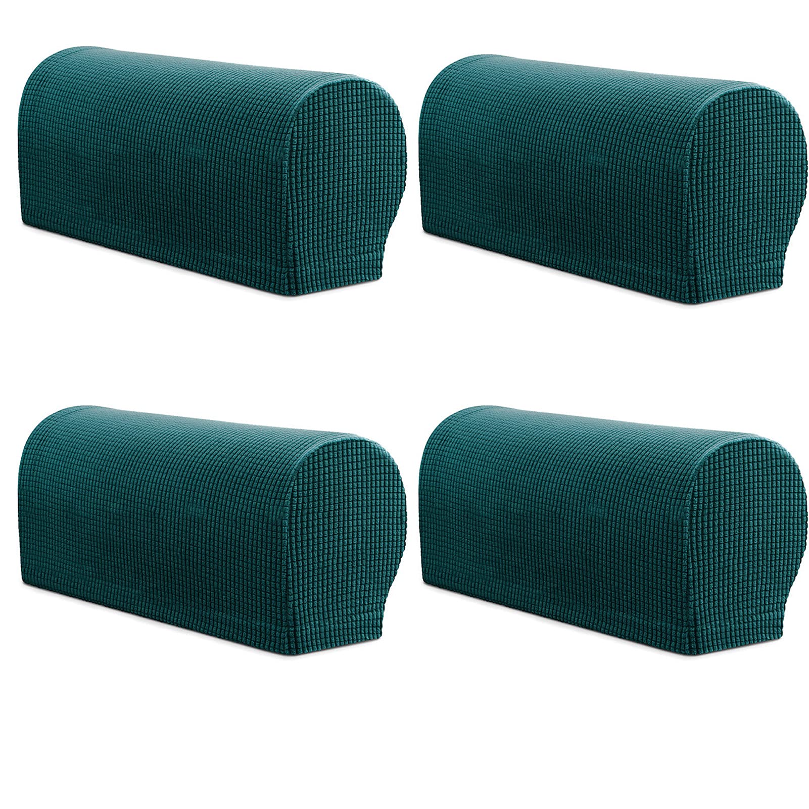 ESRISE Armrest Chair Covers, Set of 4 Stretch Armchair Couch Arm Rest Cover Anti-Slip Spandex Polyester Sofa Chair Arm Caps Slipcovers for Furniture Protector (Turquoise)