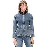 Line & Dot Women's Mottle Denim Jacket