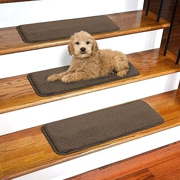 Amazon.com: Ottomanson Softy Stair Tread, 9" X 26, Brown: Home ...