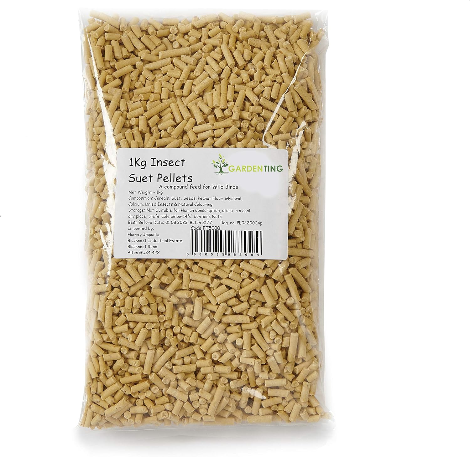 Garden Ting Insect Suet Pellets Wild Bird Food, 1 kg, 1000 count (Pack of 1)