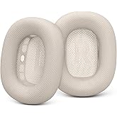 GEVO Upgraded Ear Cushions Replacement Earpads for 2024 New Apple AirPods Max Headphones, Protein Leather Ear Pads Cover with Memory Foam and Magnet for AirPods Max Fresh Color (Starlight)