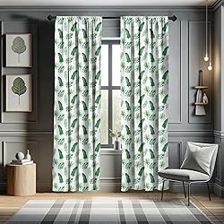 Lunarable Botanical Curtains, Exotic Plants