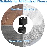 PATIKIL 4 Pack 1" Swivel Caster Wheel w/ Brake 7/9" U Bracket 33 Lbs Total view 7